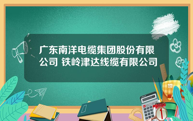 广东南洋电缆集团股份有限公司 铁岭津达线缆有限公司